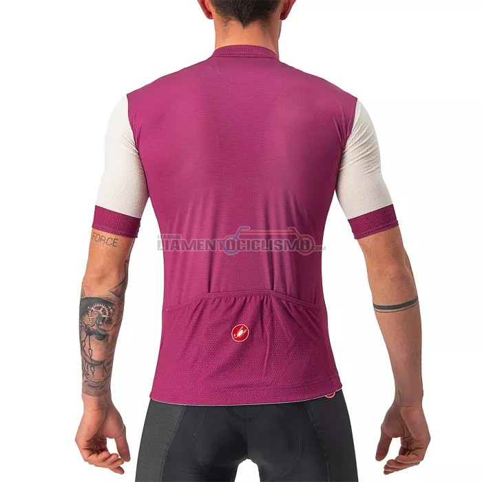 Abbigliamento Ciclismo Giro d'Italia Manica Corta 2022 Bianco Viola